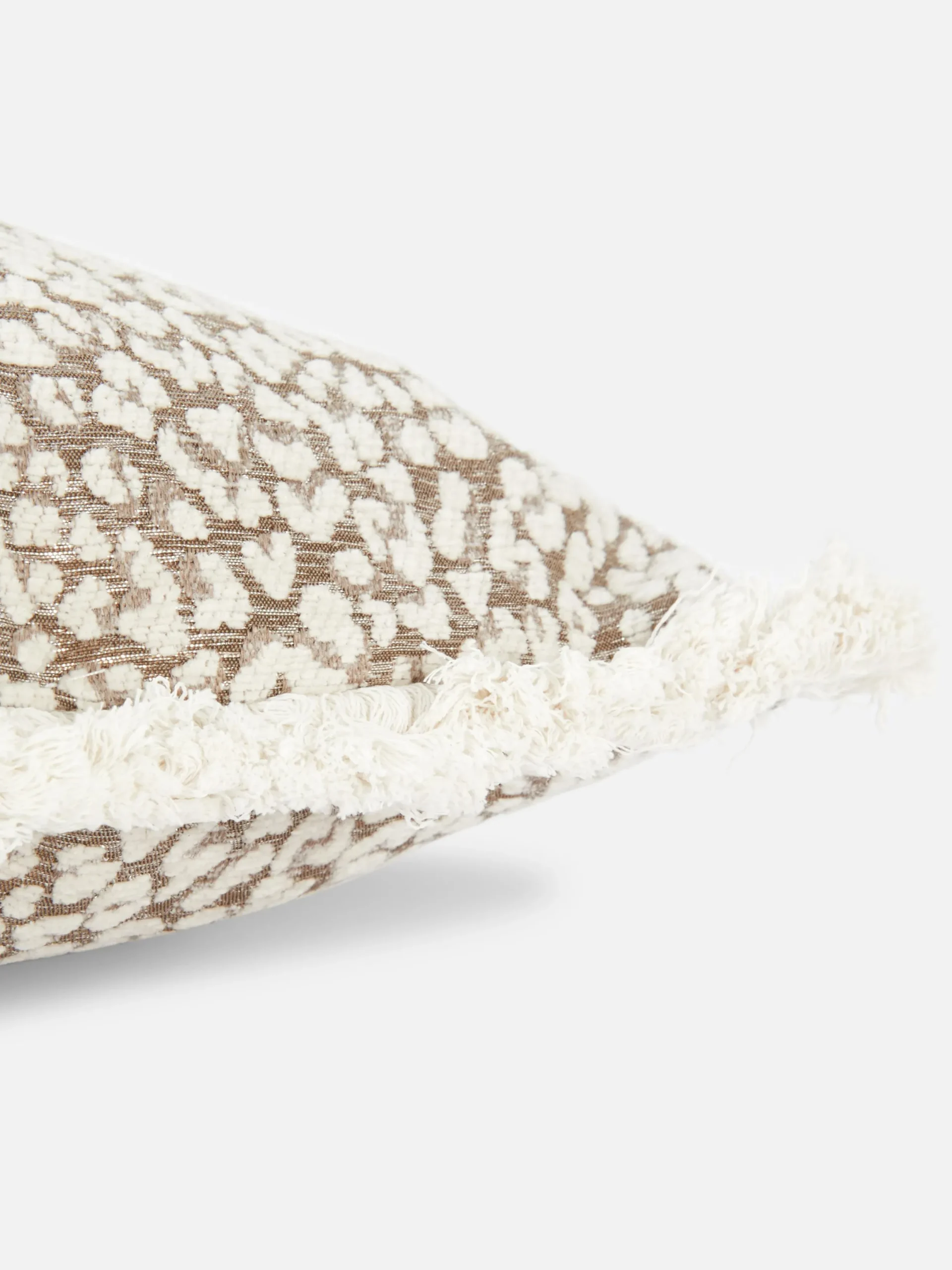 Coussins Et Housses De Coussins|Primark Coussin à Motif Léopard Et Franges Naturel