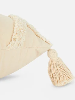 Coussins Et Housses De Coussins|Primark Coussin Carré Tufté à Pampilles Taupe