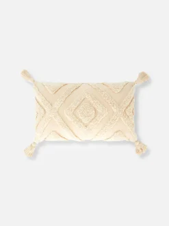 Coussins Et Housses De Coussins|Primark Coussin Oblong Tufté à Pampilles Naturel