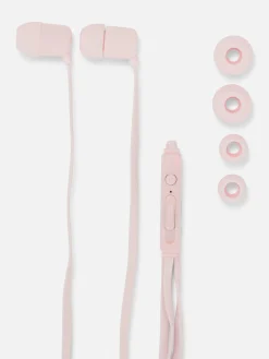 Casques Audio|Primark Écouteurs Avec Micro Rose