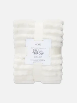 Couvertures Et Jetés De Lit|Primark Couverture Côtelée Douce Crème