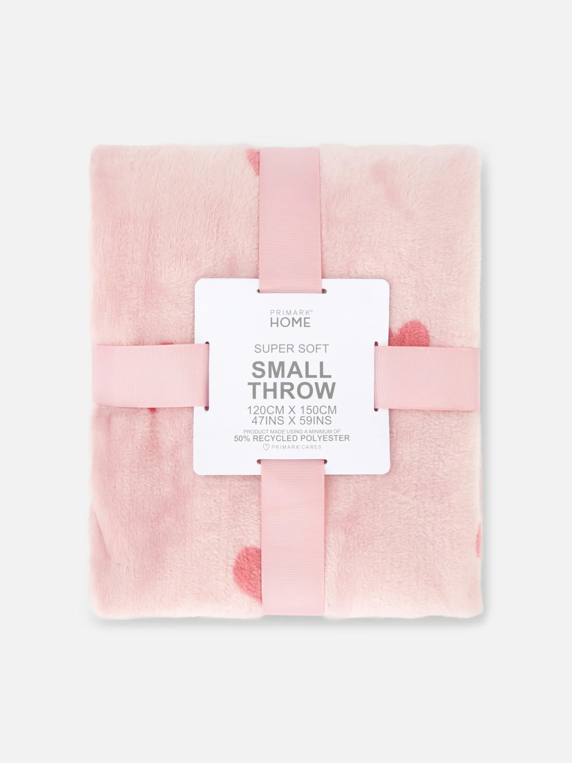 Couvertures Et Jetés De Lit|Primark Couverture Douce à Motif Cœur Rose