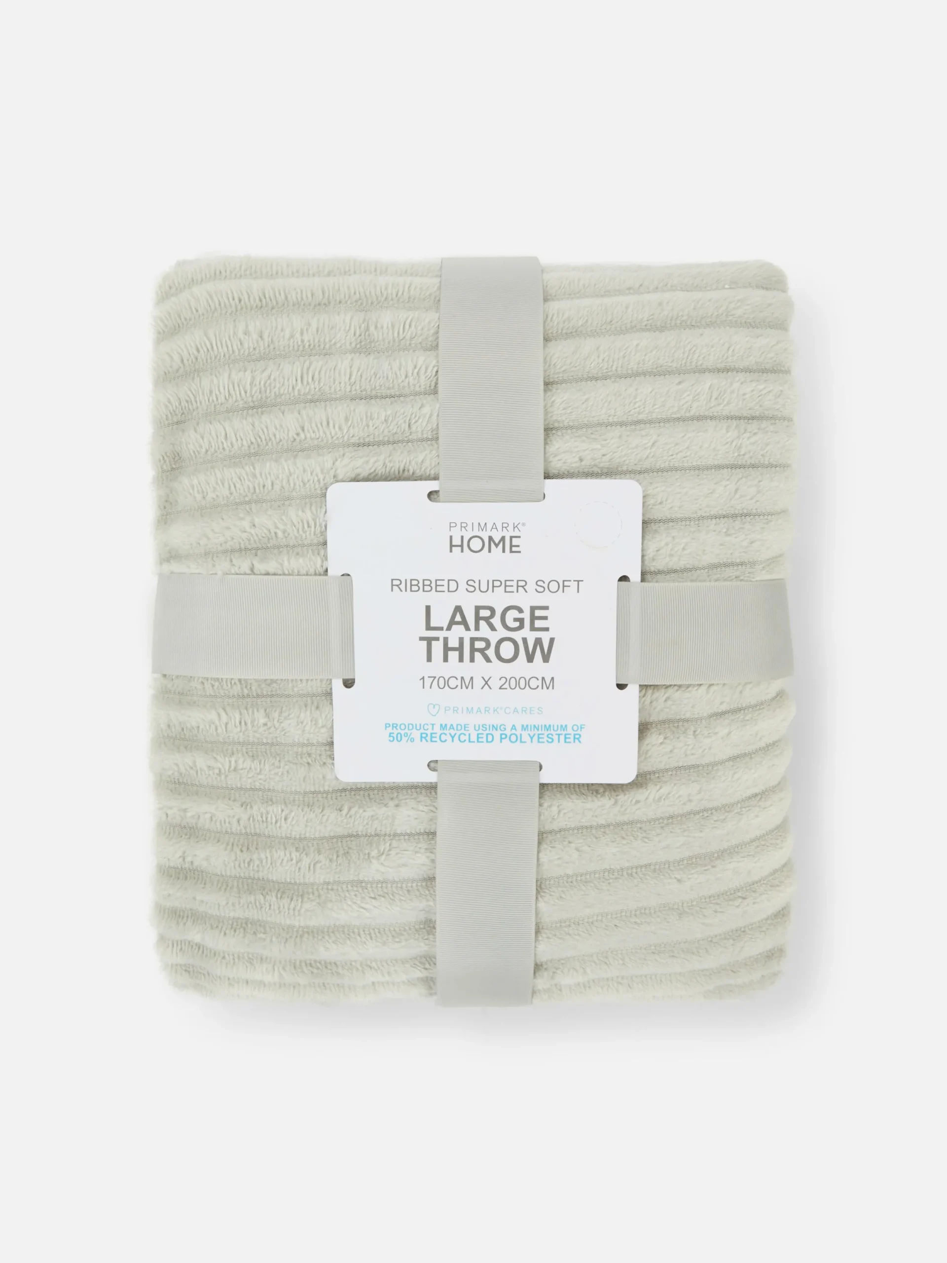 Couvertures Et Jetés De Lit|Primark Couverture Large Côtelée Gris clair