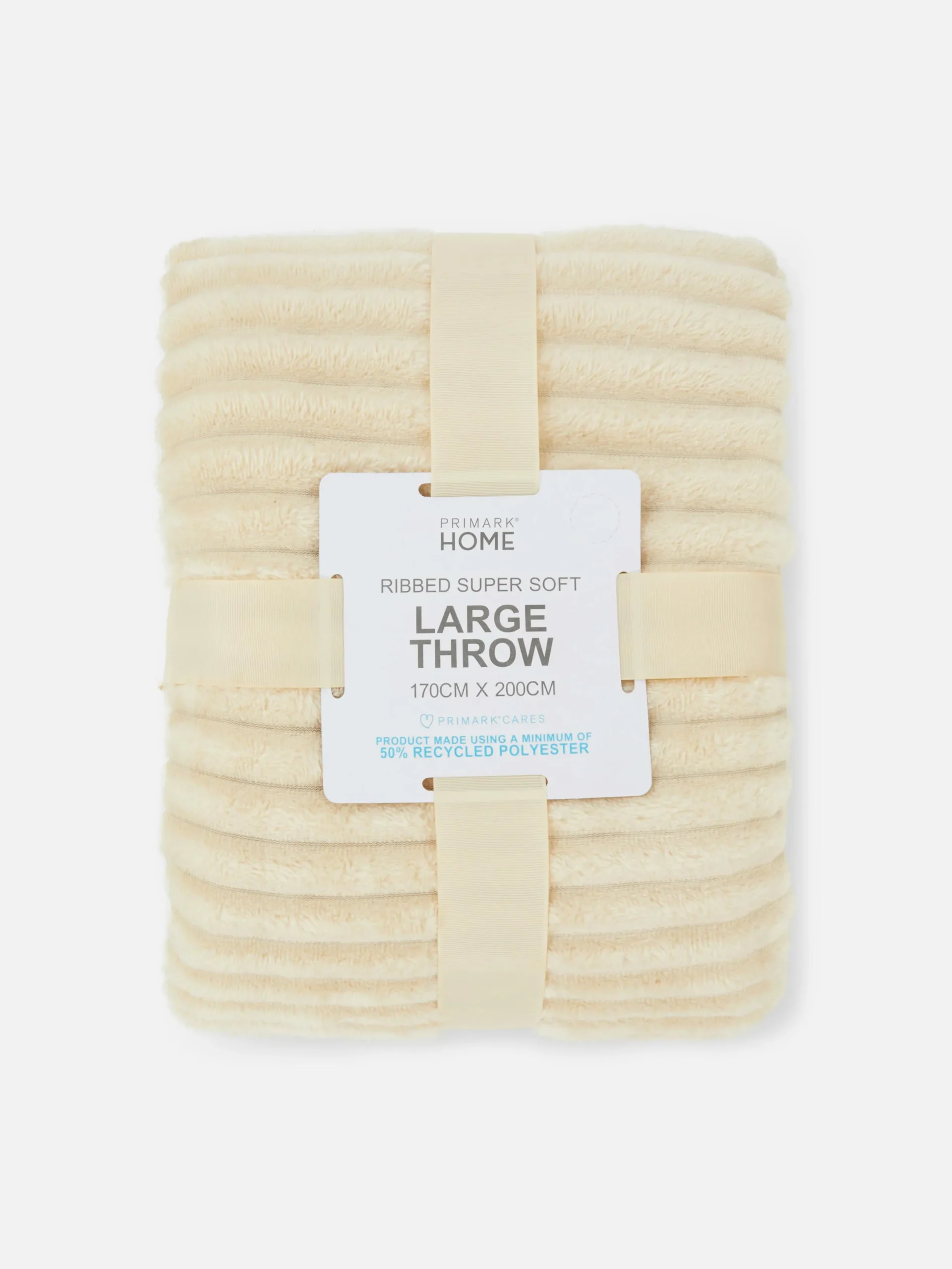 Couvertures Et Jetés De Lit|Primark Couverture Large Côtelée Crème