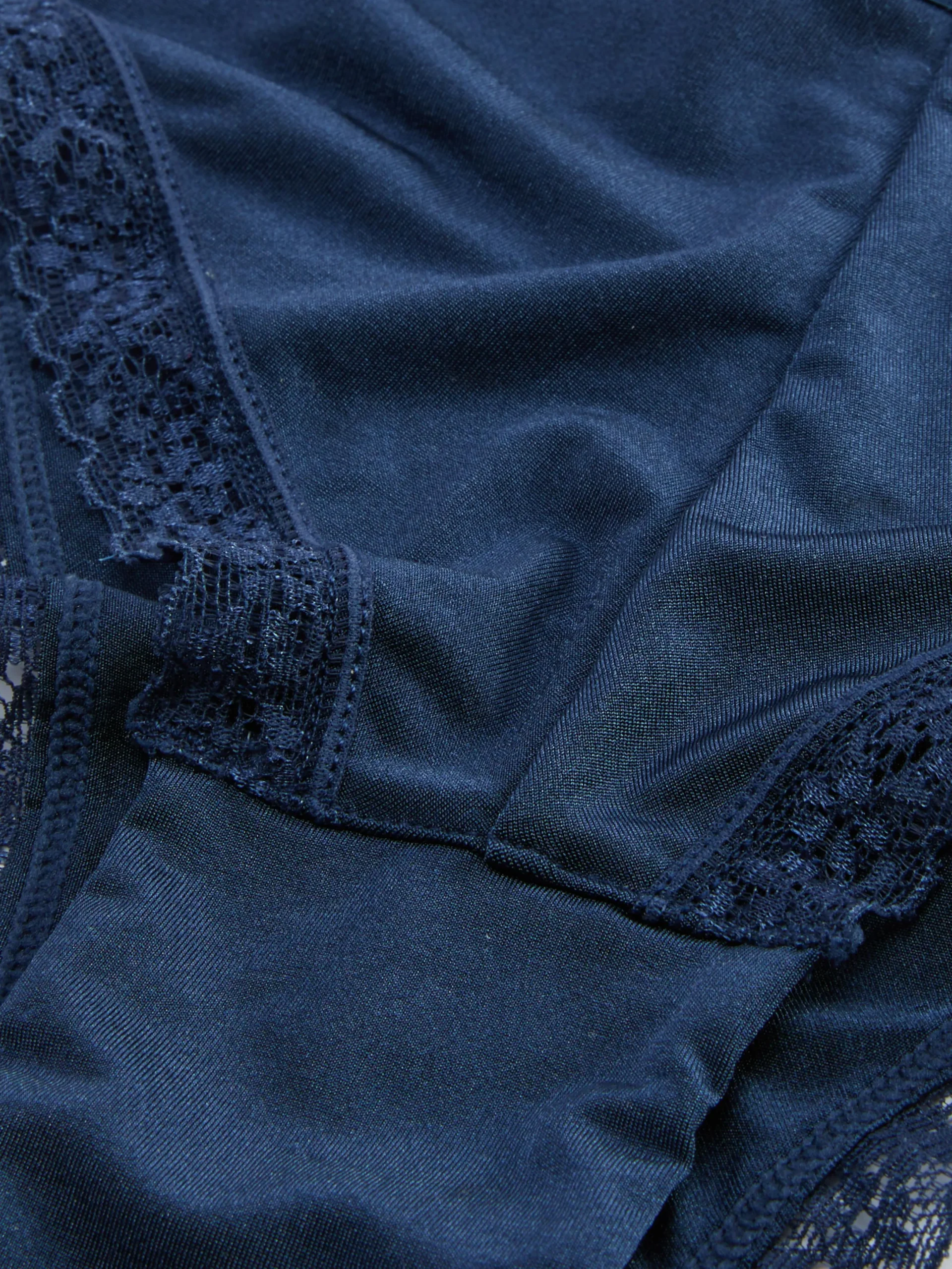 Culotte|Primark Culotte Brésilienne à Liseré En Dentelle Bleu marine