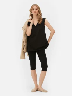 Hauts Et T-Shirts|Primark Débardeur à Col En V Sans Manches Noir