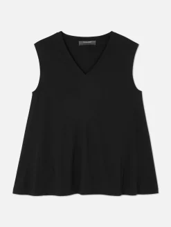 Hauts Et T-Shirts|Primark Débardeur à Col En V Sans Manches Noir