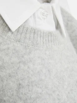Chemises Et Blouses|Primark Débardeur Chemise 2-en-1 Superposé Gris clair
