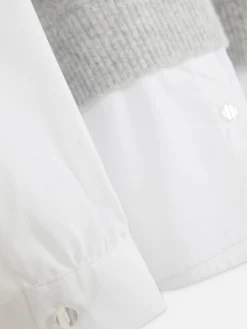 Chemises Et Blouses|Primark Débardeur Chemise 2-en-1 Superposé Gris clair