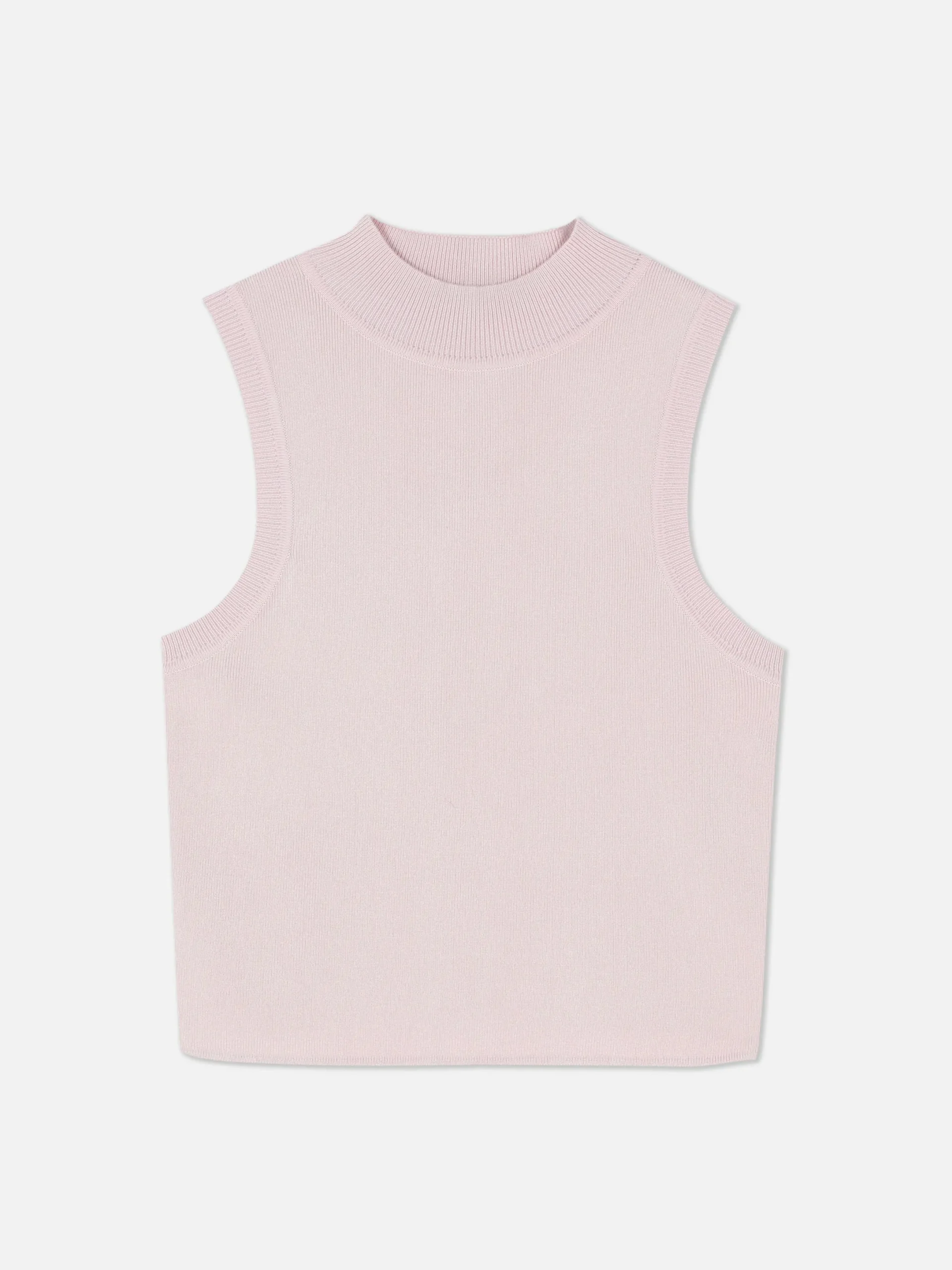 Hauts Et T-Shirts|Primark Débardeur Court à Col Montant Rose