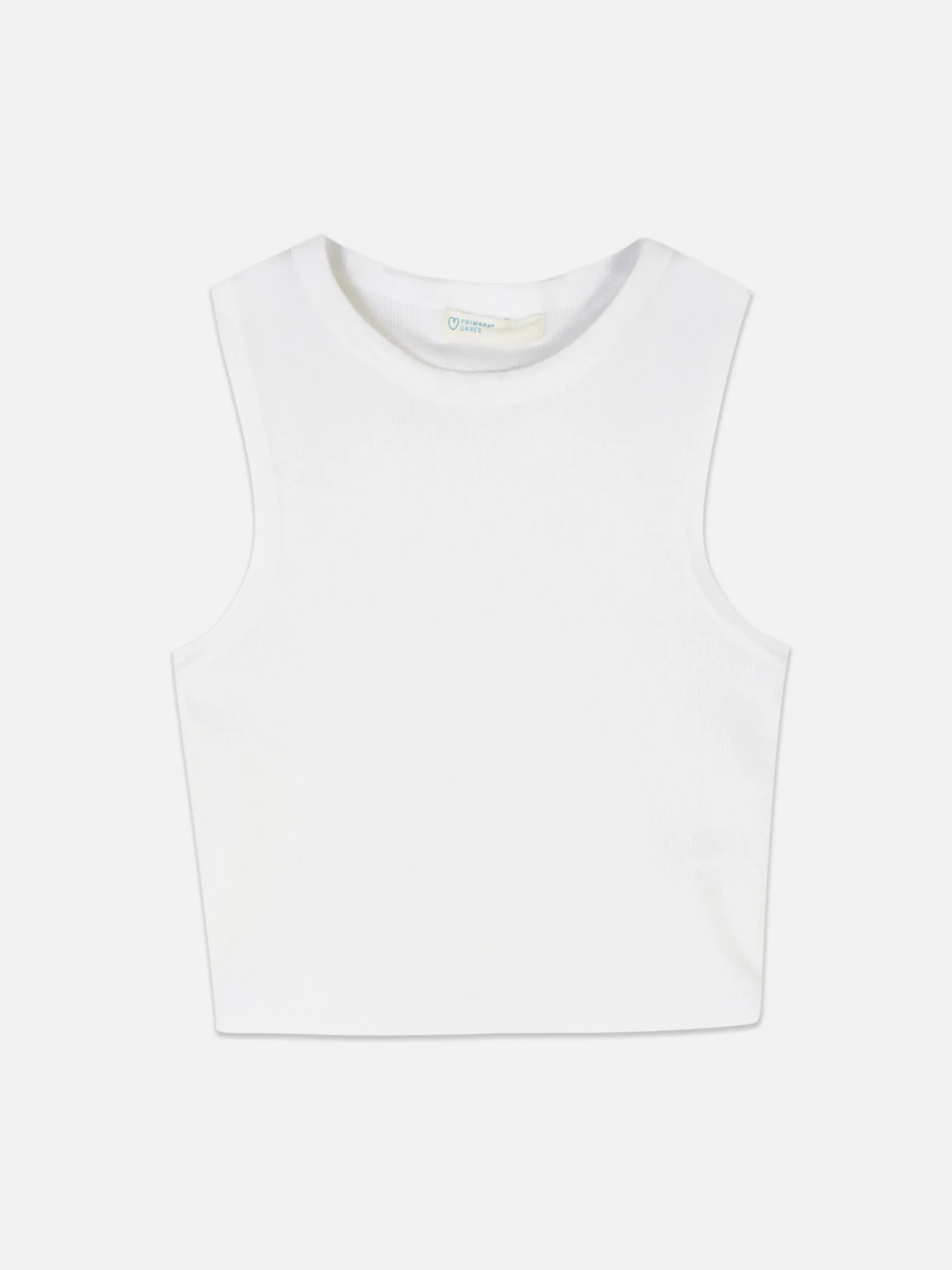 Hauts Et T-Shirts|Primark Débardeur Court Côtelé Ivoire