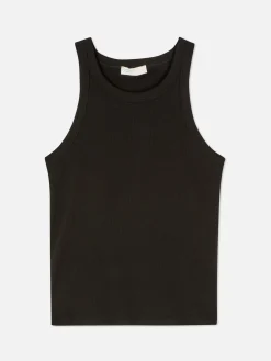 Hauts Et T-Shirts|Primark Débardeur Côtelé à Dos Nageur Noir