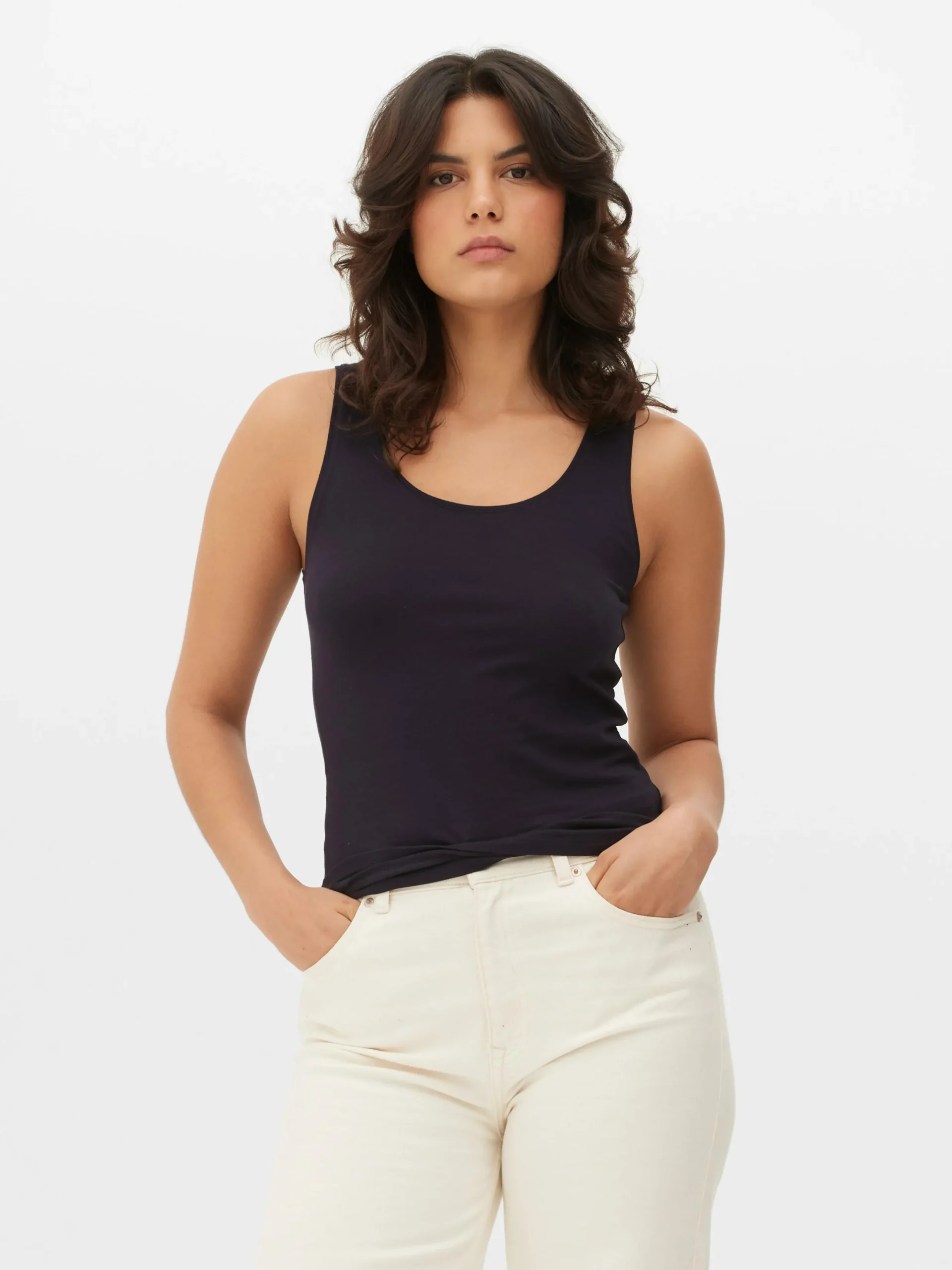 Hauts Et T-Shirts|Primark Débardeur Décolleté Bleu marine
