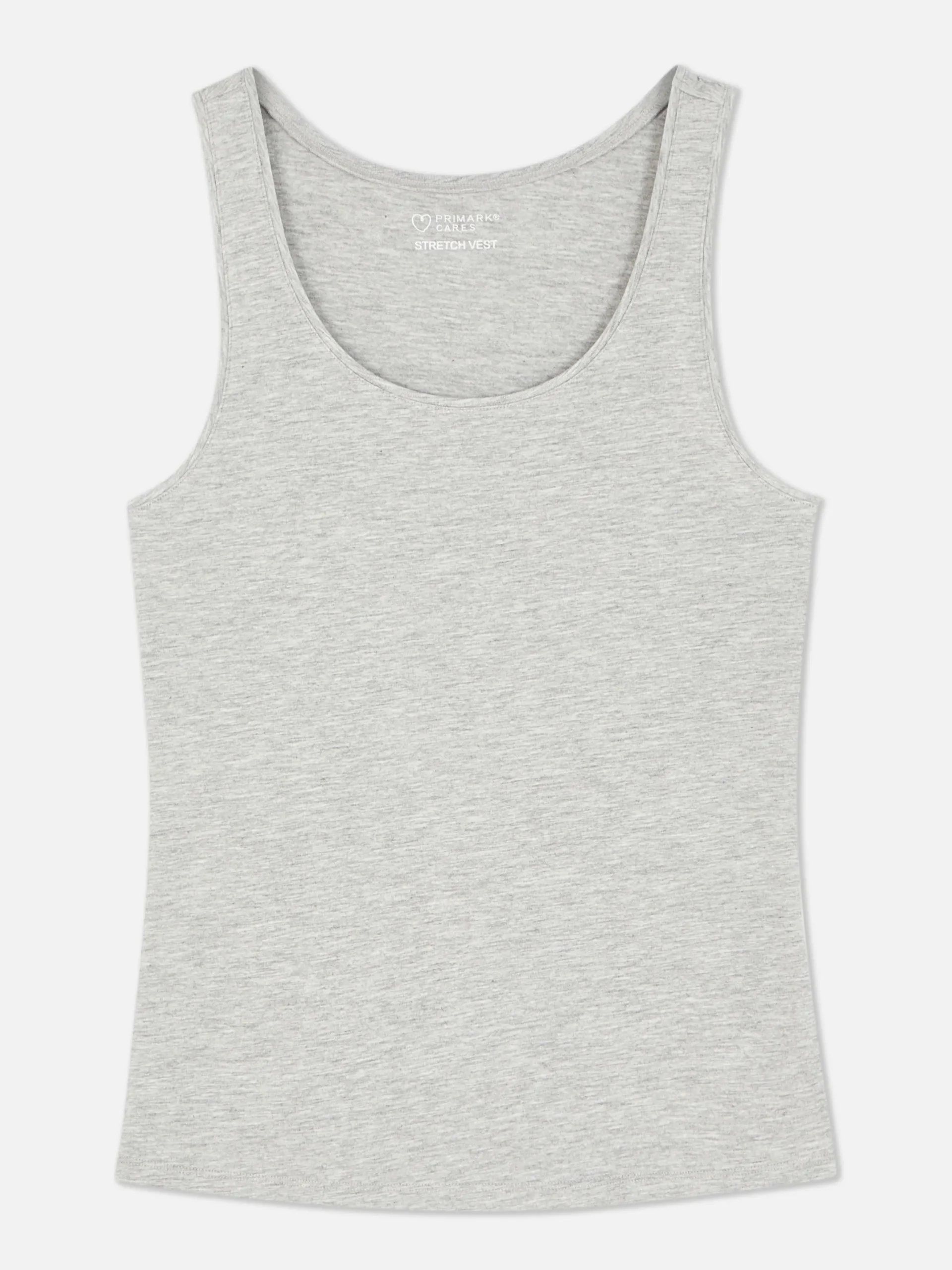 Hauts Et T-Shirts|Primark Débardeur Décolleté En Tissu Stretch Gris chiné