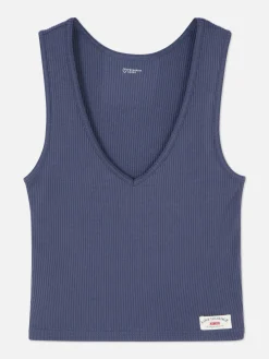 Hauts De Pyjama|Primark Débardeur De Pyjama En Jersey Côtelé Bleu marine