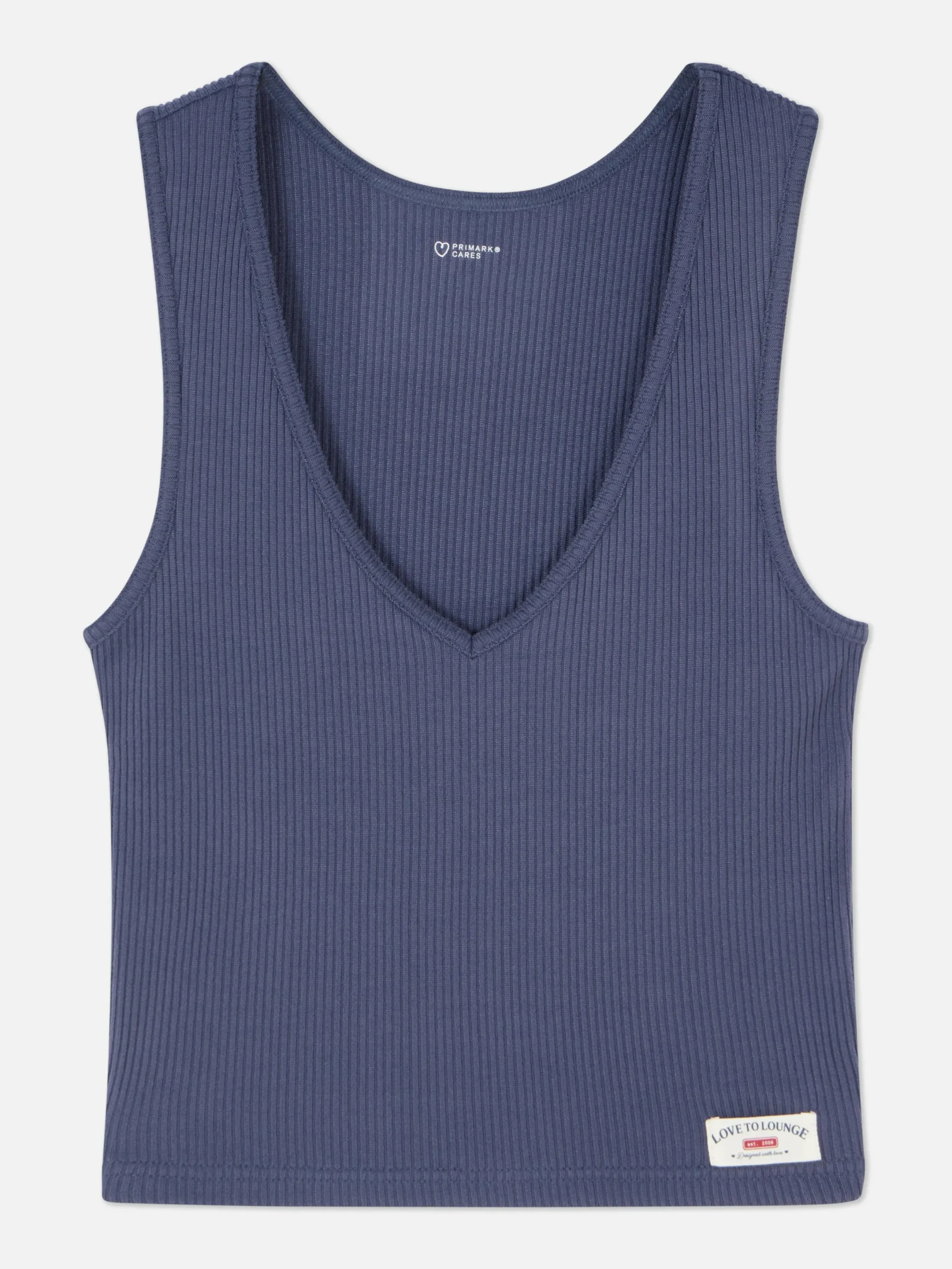 Hauts De Pyjama|Primark Débardeur De Pyjama En Jersey Côtelé Bleu marine