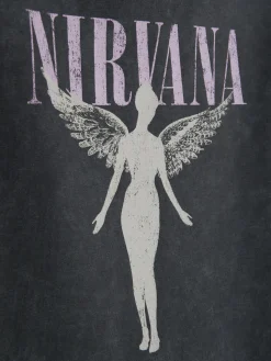 Hauts Et T-Shirts|Primark Débardeur Délavé à L'acide Nirvana Anthracite
