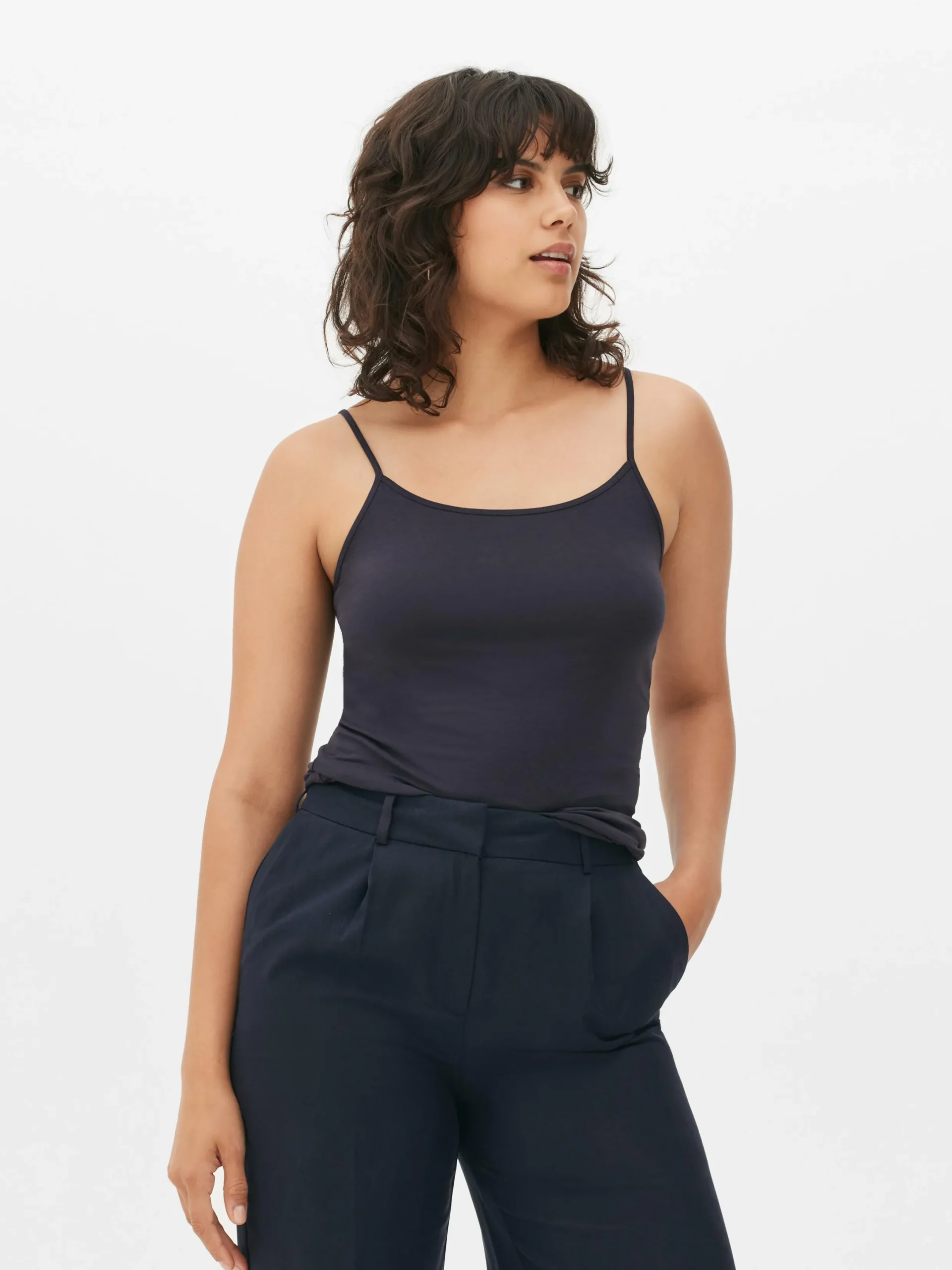 Hauts Et T-Shirts|Primark Débardeur En Coton Stretch Bleu marine