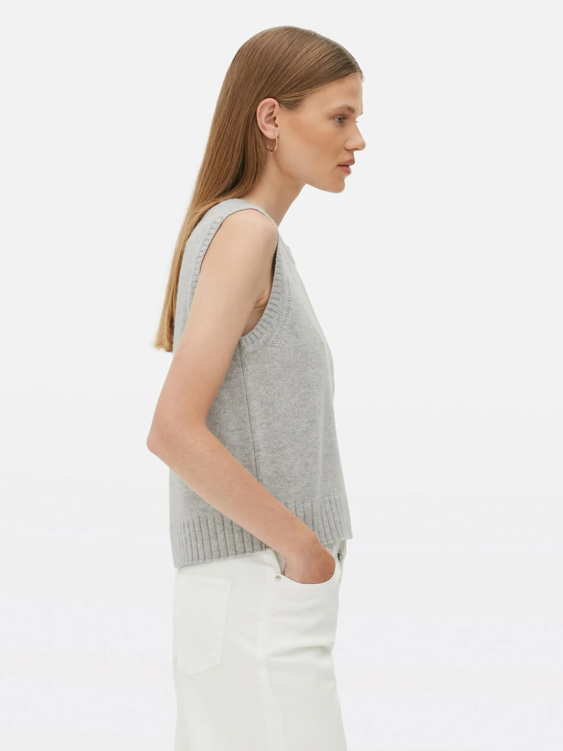 Pulls Et Gilets|Primark Débardeur En Maille Côtelée The Edit Gris