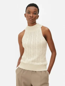 Hauts Et T-Shirts|Primark Débardeur En Maille Torsadée Ivoire