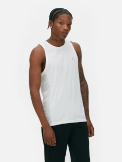 Vêtements De Sport|Hauts Et T-Shirts|Primark Débardeur Sport à Col Rond Blanc