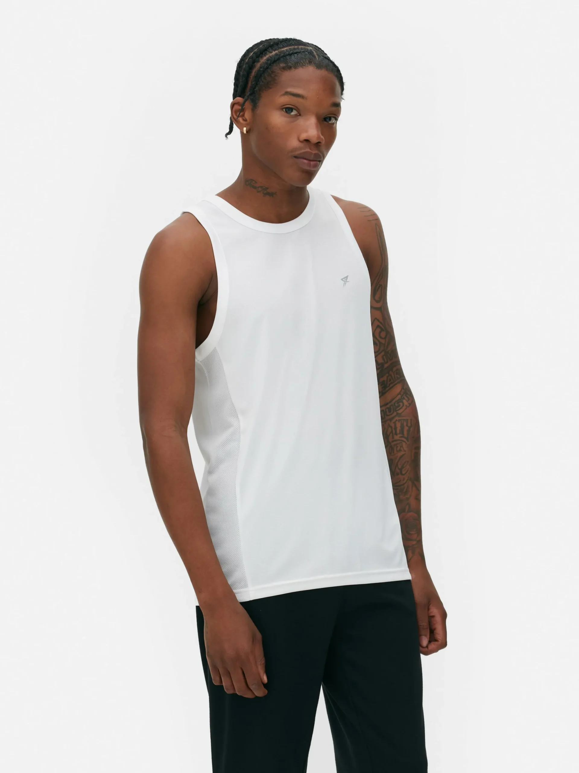 Vêtements De Sport|Hauts Et T-Shirts|Primark Débardeur Sport à Col Rond Blanc