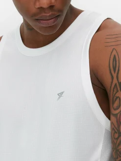 Vêtements De Sport|Hauts Et T-Shirts|Primark Débardeur Sport à Col Rond Blanc