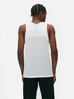 Vêtements De Sport|Hauts Et T-Shirts|Primark Débardeur Sport à Col Rond Blanc