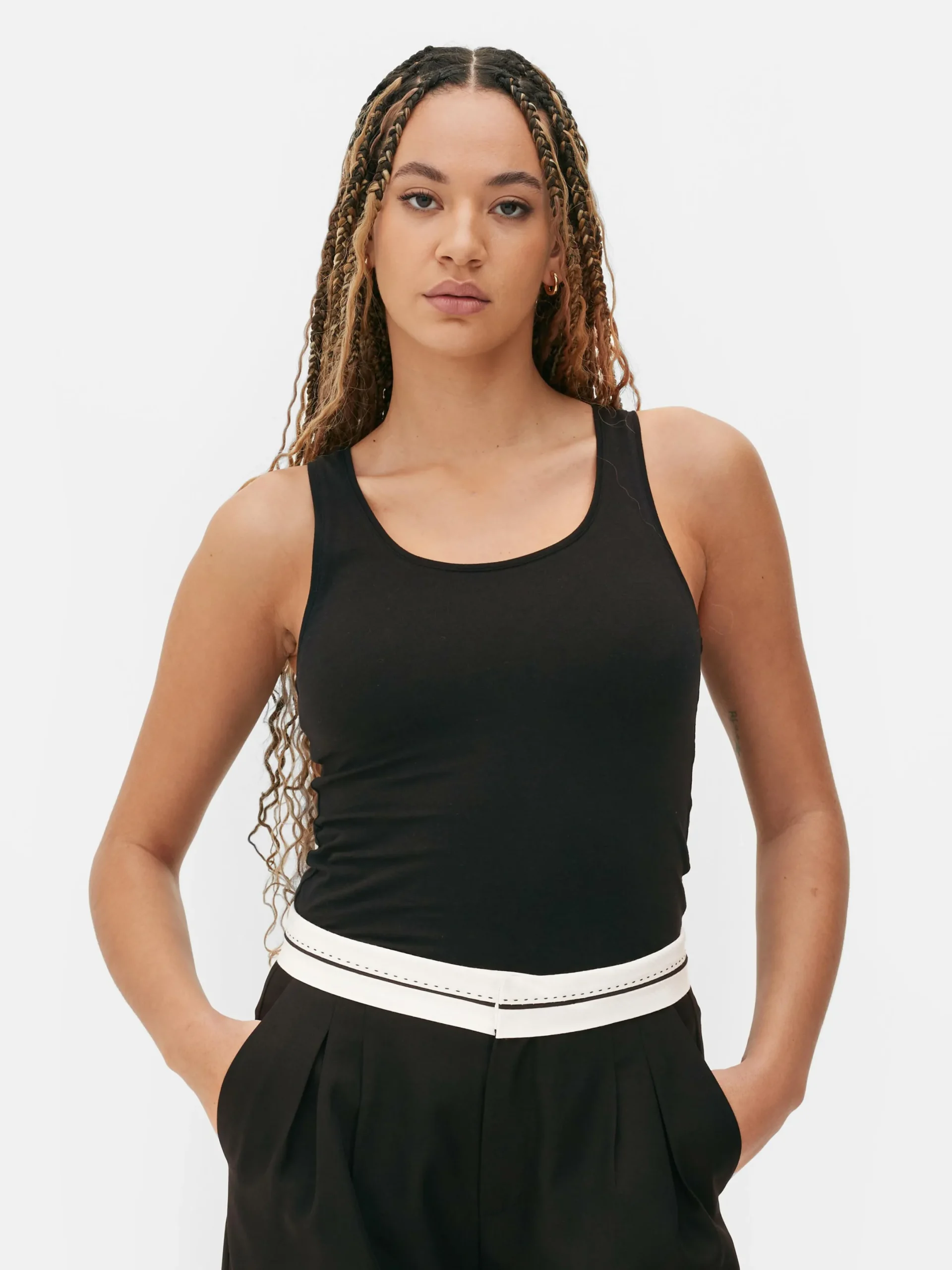 Hauts Et T-Shirts|Primark Débardeur Stretch Noir