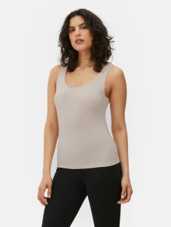 Hauts Et T-Shirts|Primark Débardeur Stretch Décolleté Essential Grège