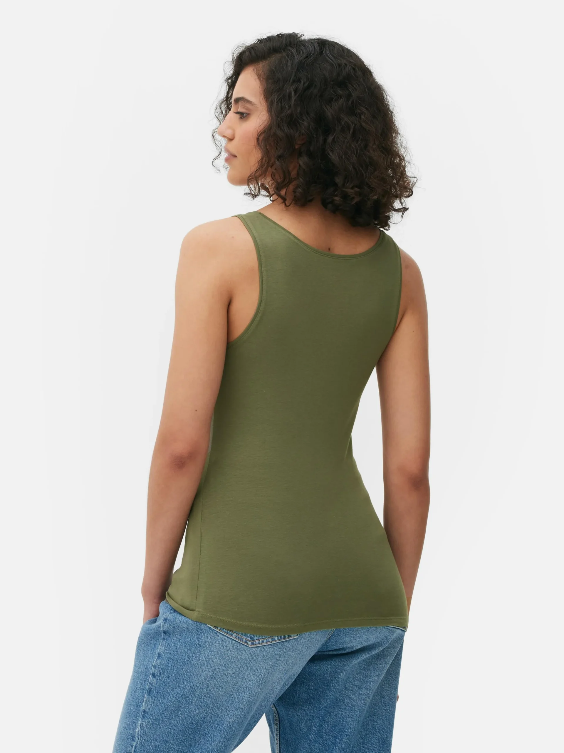 Hauts Et T-Shirts|Primark Débardeur Stretch Essential Kaki
