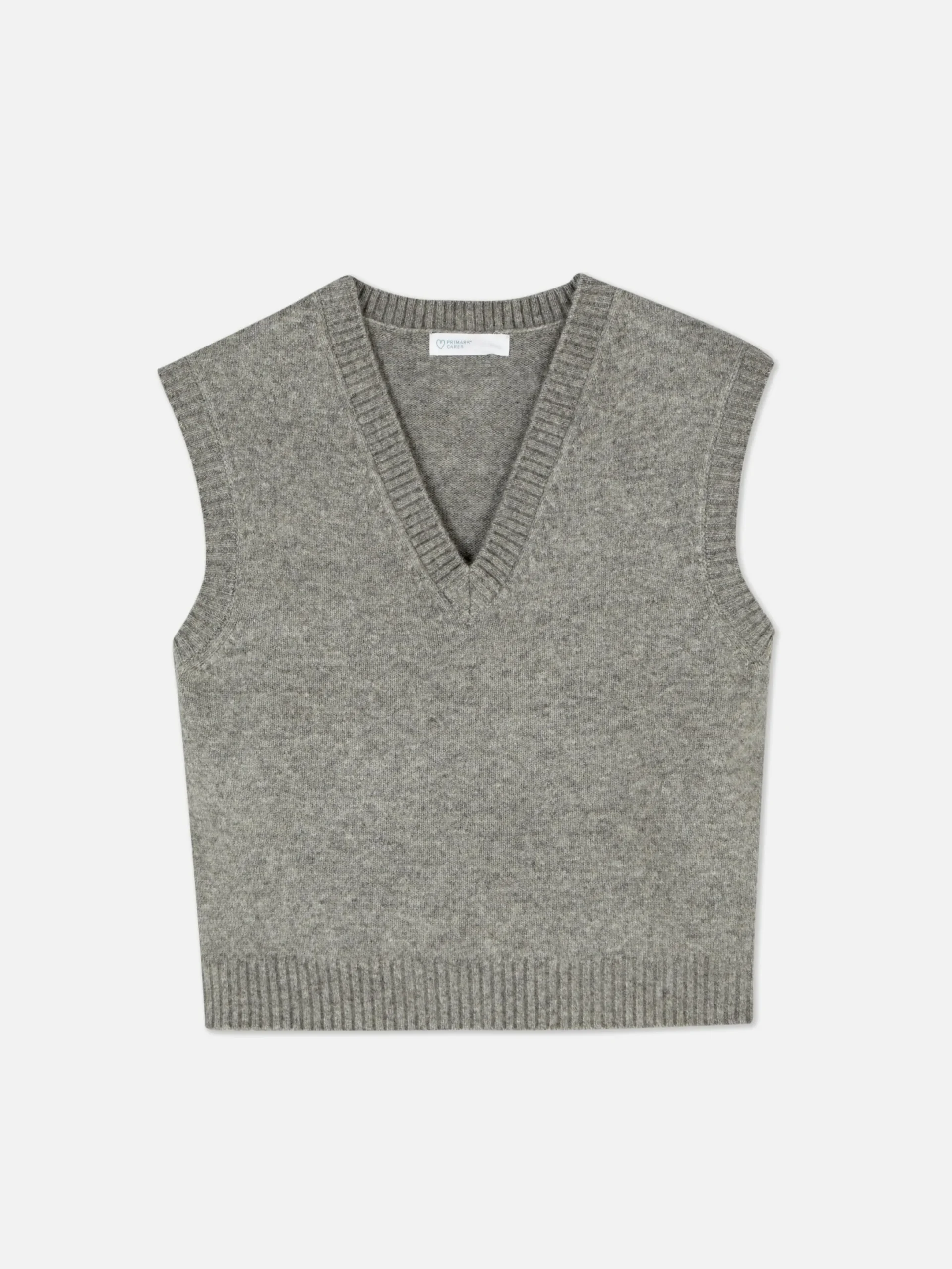 Pulls Et Gilets|Primark Débardeur Tricoté à Col En V Gris