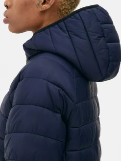 Manteaux Et Vestes|Primark Doudoune à Capuche Indispensable Bleu marine