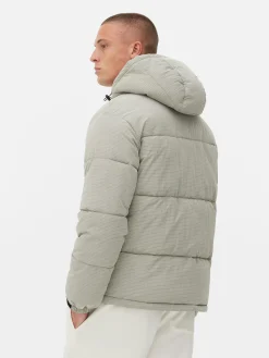 Manteaux Et Vestes|Primark Doudoune à Carreaux Gris clair
