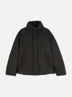 Manteaux Et Vestes|Primark Doudoune à Col Cheminée Noir