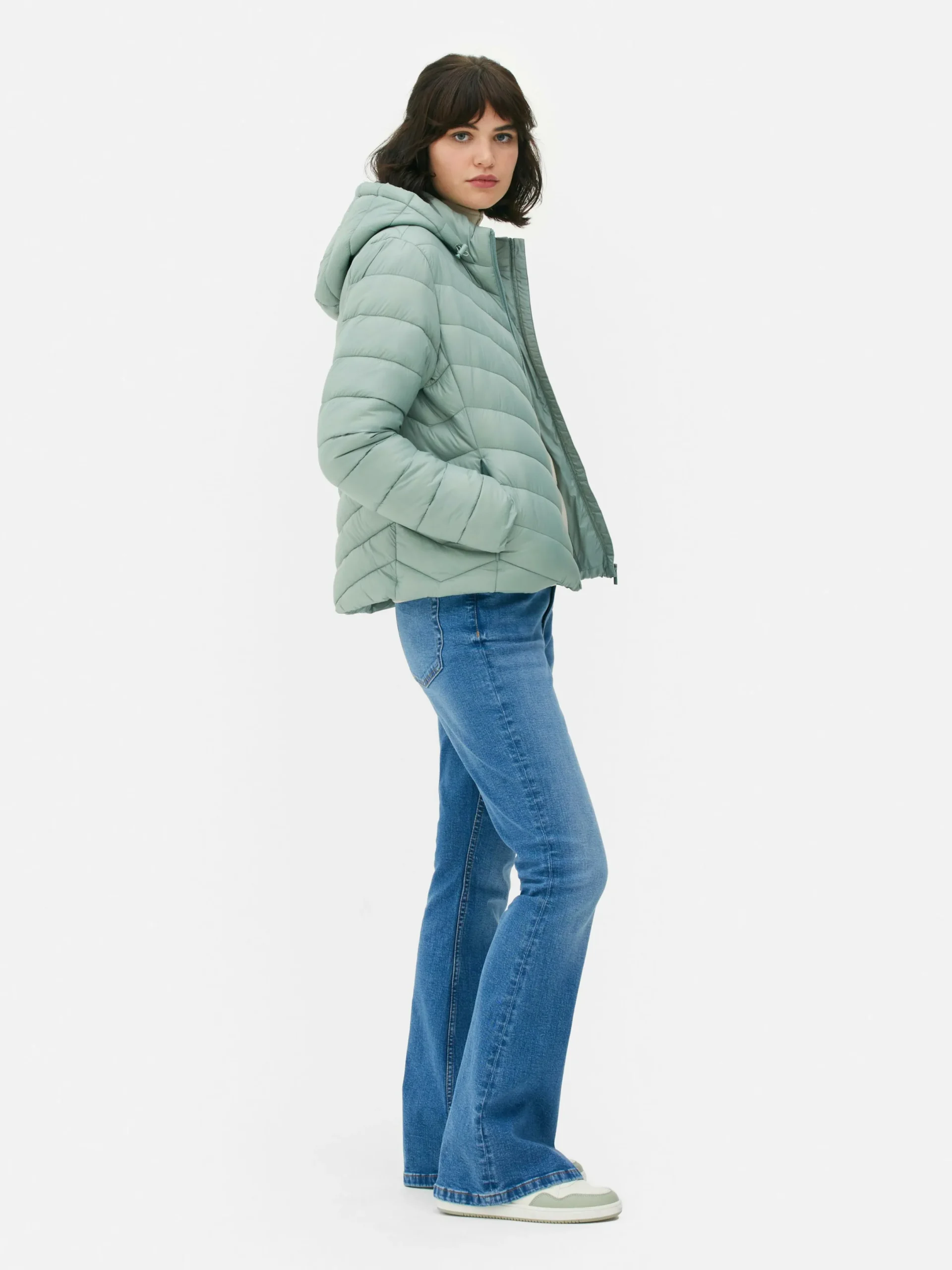 Manteaux Et Vestes|Primark Doudoune Légère à Capuche Vert