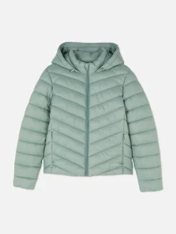 Manteaux Et Vestes|Primark Doudoune Légère à Capuche Vert