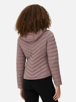 Manteaux Et Vestes|Primark Doudoune Légère à Capuche Rose foncé