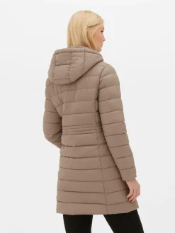 Manteaux Et Vestes|Primark Doudoune Longue Ultra-légère Moka