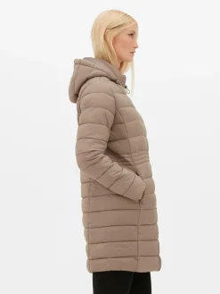 Manteaux Et Vestes|Primark Doudoune Longue Ultra-légère Moka