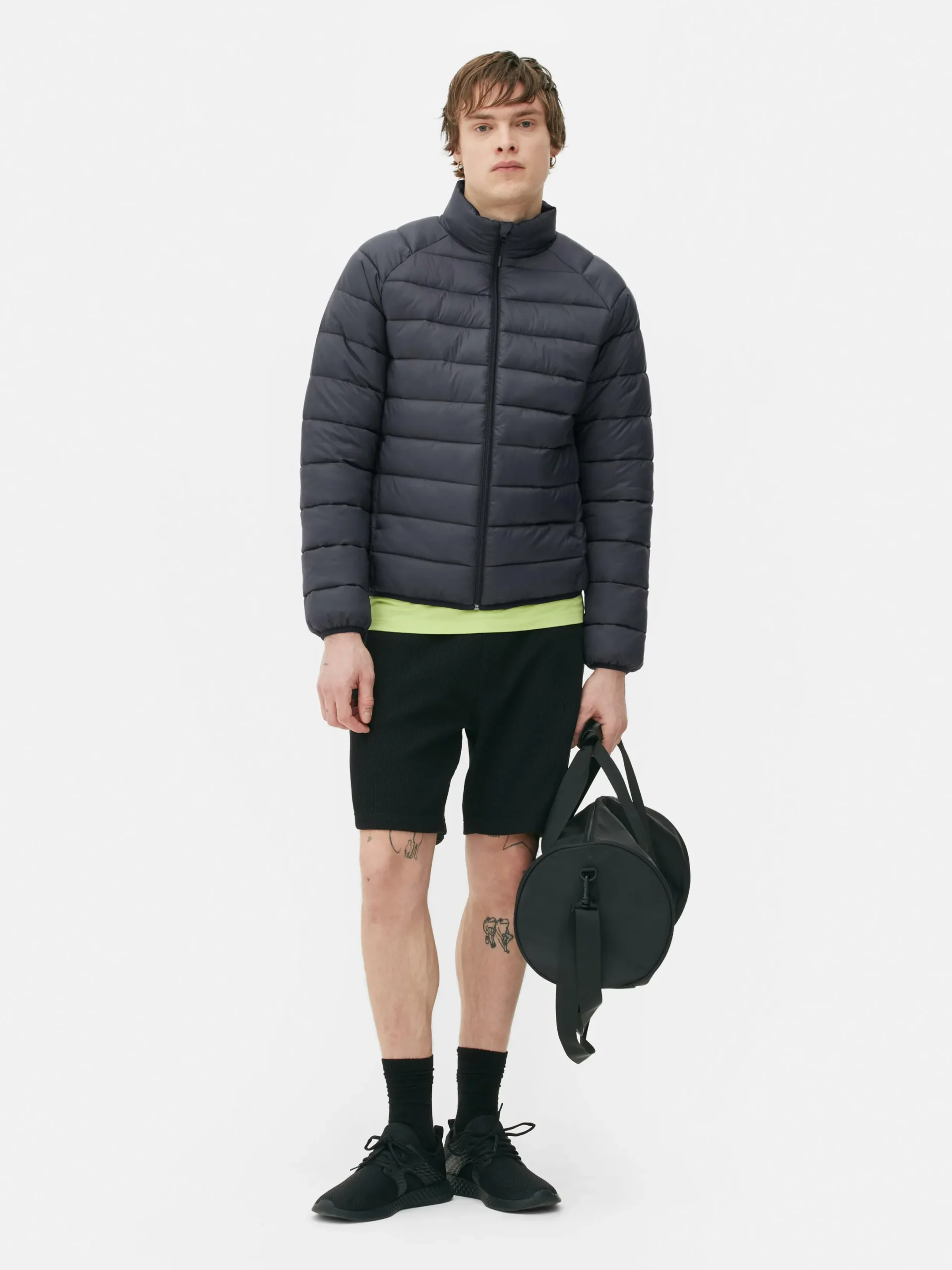 Manteaux Et Vestes|Primark Doudoune Matelassée à Col Cheminée Essential Anthracite