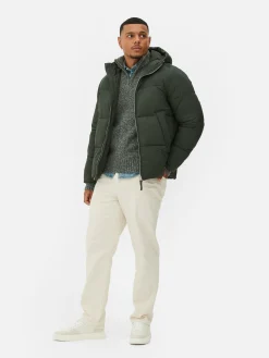 Manteaux Et Vestes|Primark Doudoune Zippée à Double Curseur Kaki