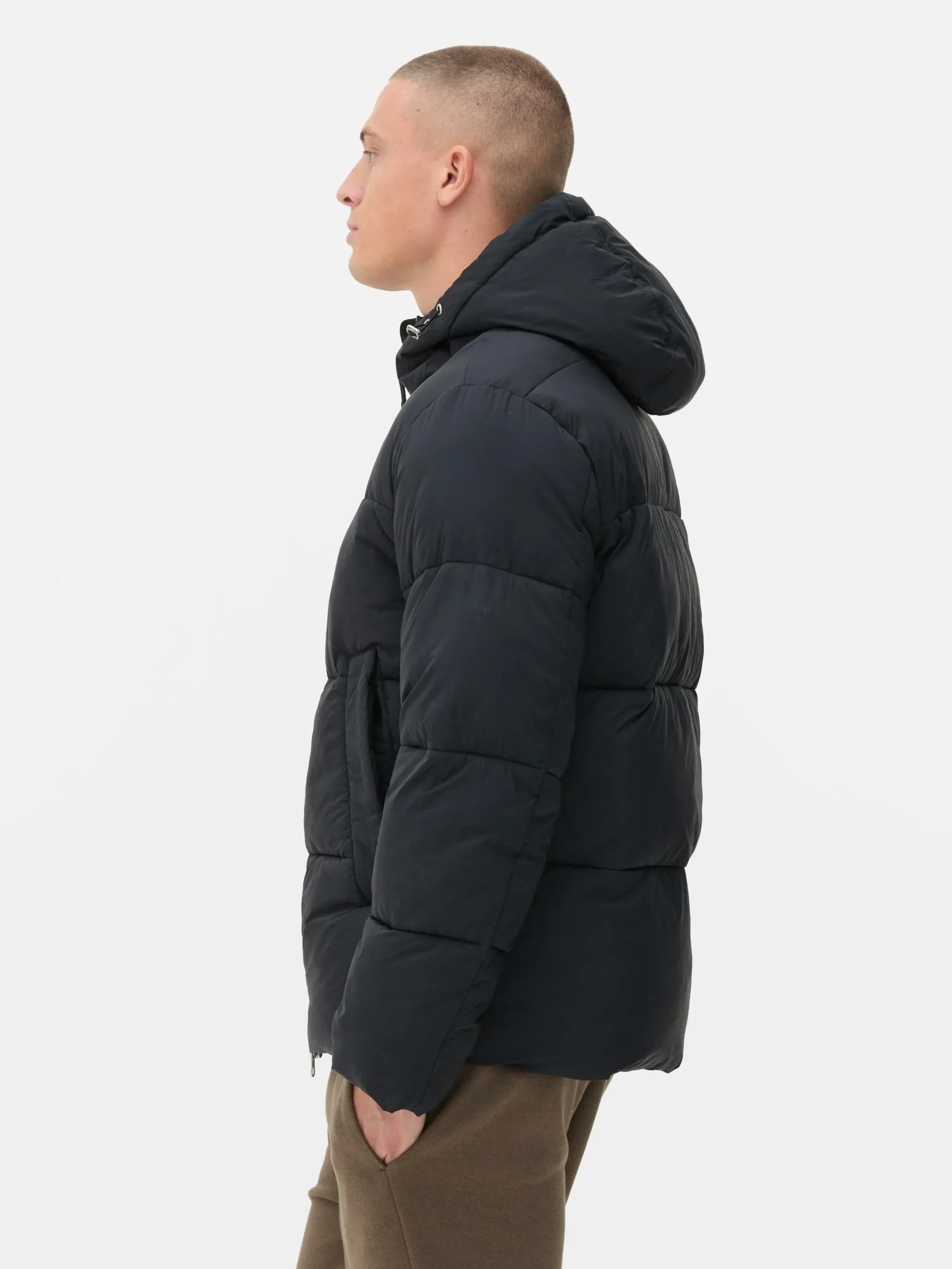 Manteaux Et Vestes|Primark Doudoune Zippée à Double Curseur Noir