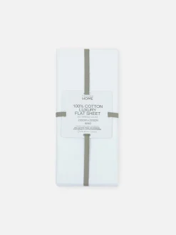 Draps Et Taies D'Oreillers|Primark Drap Plat King Size Blanc
