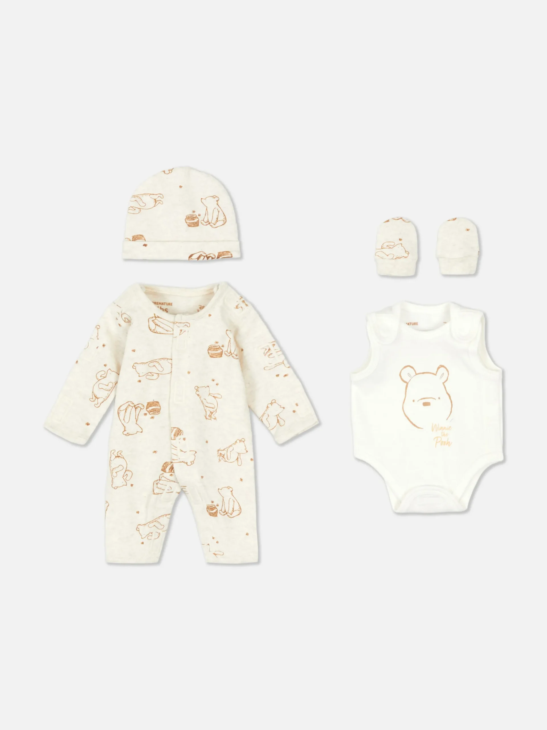 Ensembles Et Tenues|Primark Ensemble Bébé Prématuré Disney Winnie L'ourson Ivoire