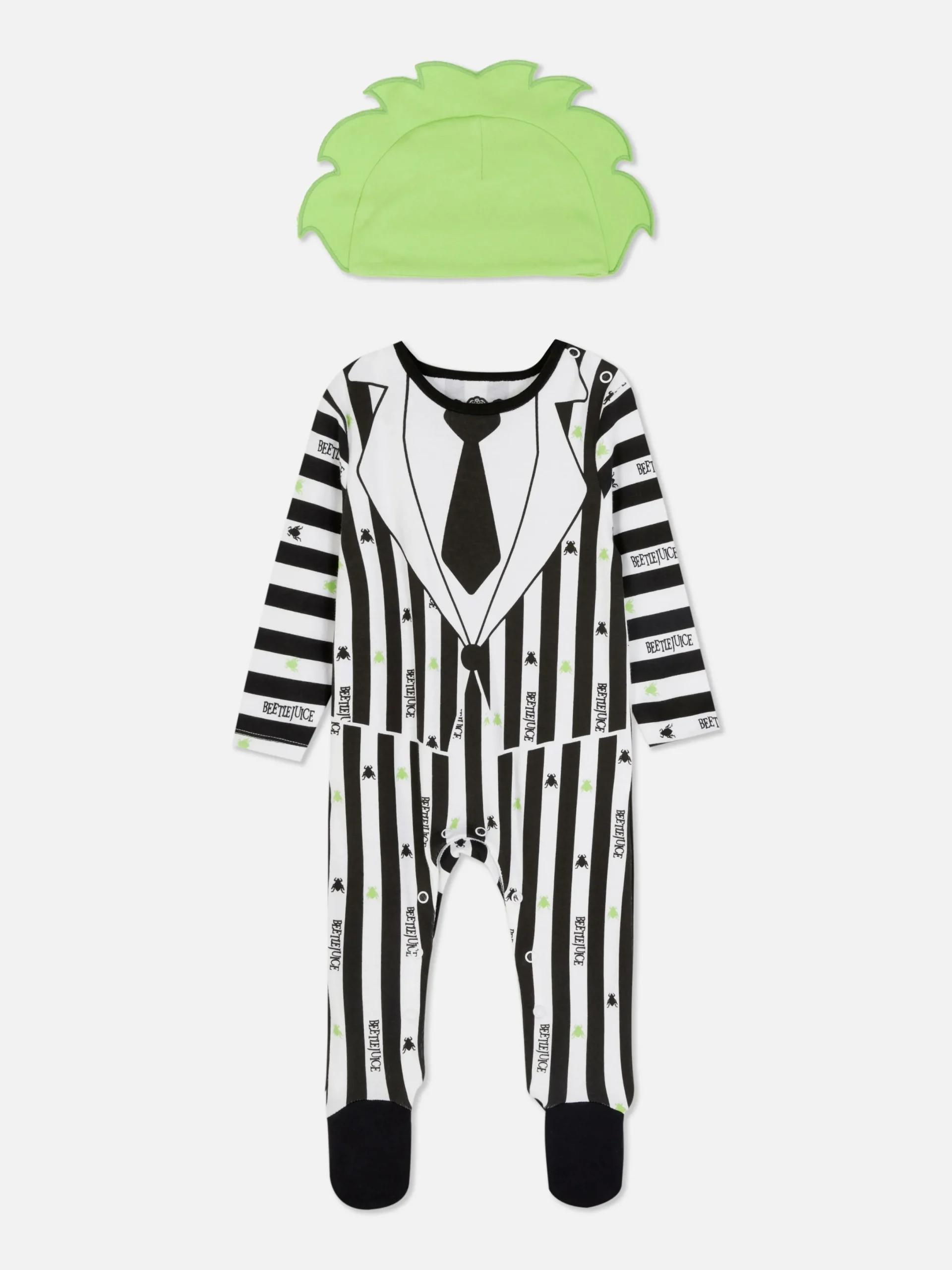 Déguisements Halloween Pour Enfants|Primark Ensemble Body Et Chapeau Beetlejuice Noir