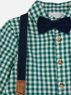 Ensembles Et Tenues|Primark Ensemble Chemise à Carreaux Et Pantalon à Bretelles Vert