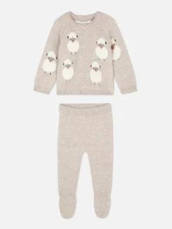 Ensembles Et Tenues|Primark Ensemble Coordonné Pull Et Legging En Tricot Mouton Sable