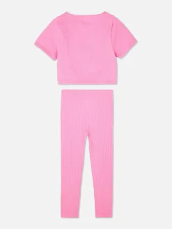 Pyjamas Et Vêtements De Nuit|Primark Ensemble Décontracté Côtelé Disney Lilo & Stitch Angel Rose