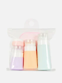 Accessoires De Soins|Accessoires Voyages|Primark Ensemble De Flacons De Voyage - Cinq Pièces Multicolore